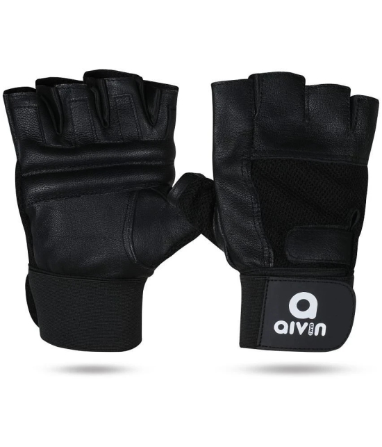 Aivin ELITE Unisex Microfiber Gym Gloves For Advanced Fitness Training and Workout With Half-Finger Length - One Size