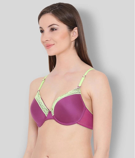 Clovia - Multicolor Polyester Lightly Padded Womens T-Shirt Bra ( Pack of 1 ) - 34D