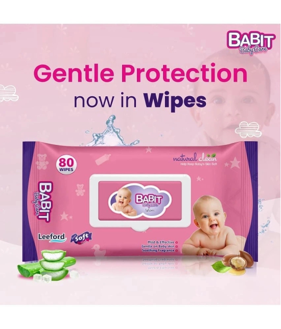 Babit Baby Care Babit Baby Care Wet Wipes with Aloevera Extract Pack of 3 (80 pcs Each )