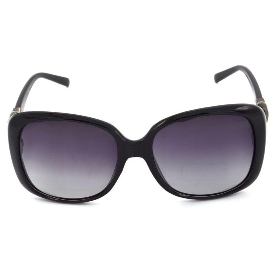 Hrinkar Grey Rectangular Sunglasses Brands Black Frame Polarized Goggles for Women - HRS438-BK-GRY