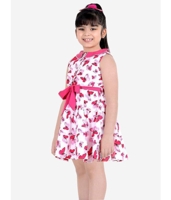 Naughty Ninos - White Polyester Girls Fit And Flare Dress ( Pack of 1 ) - None