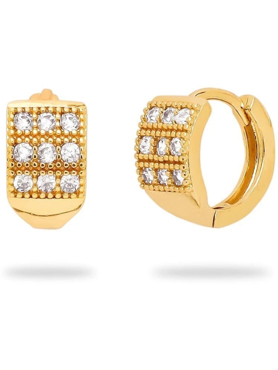 Drashti Collection Golden Stud Earrings ( Pack of 1 ) - Golden