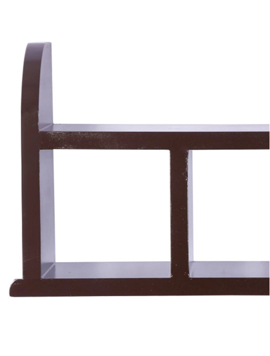 Wooden Beautiful Designer Kitchen Wall Shelves Rack-Brown