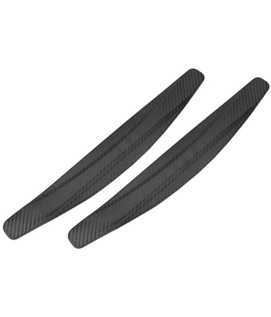 HINGOL Anti-Collision Car Corner Bumper Protector Rubber Strips Bumper Guard with Red Strip and Black Carbon Fiber Design Universal for All Cars - Set of 2