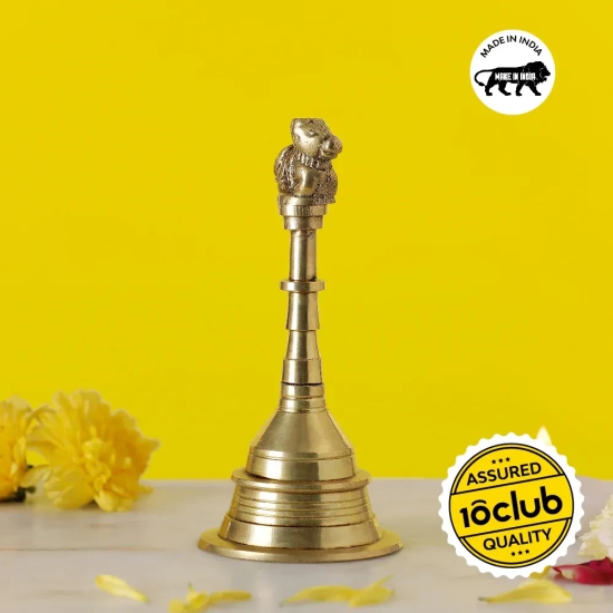 Nandi Brass Prayer Bell | 100% Pure Brass