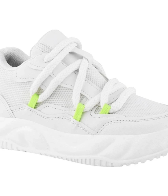 Shoetopia White Womens Sneakers - None