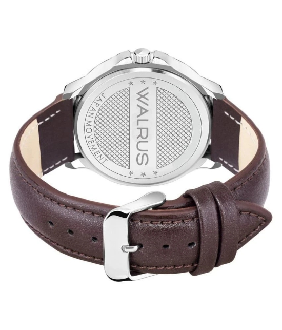 Walrus Day & Date Leather Analog Mens Watch