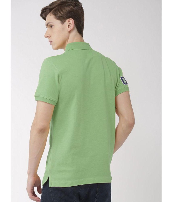 ADORATE Cotton Blend Regular Fit Solid Half Sleeves Mens Polo T Shirt - Green ( Pack of 1 ) - None