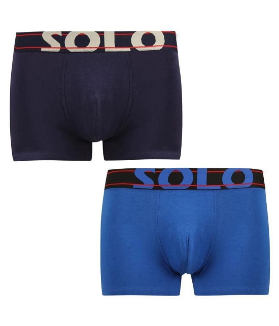 Solo - Multicolor Cotton Blend Mens Trunks ( Pack of 2 ) - 95