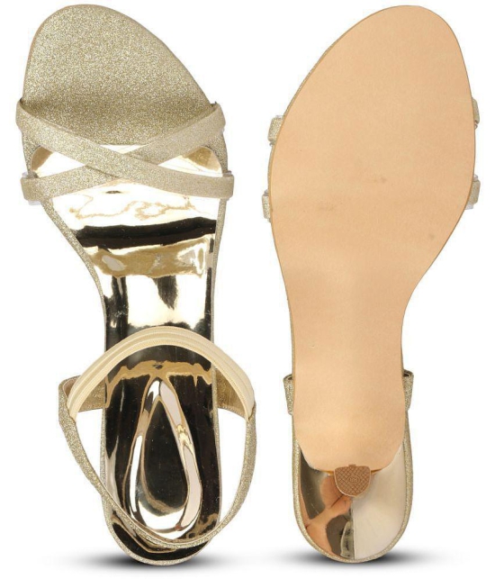 Saheb - Gold Womens Sandal Heels - None