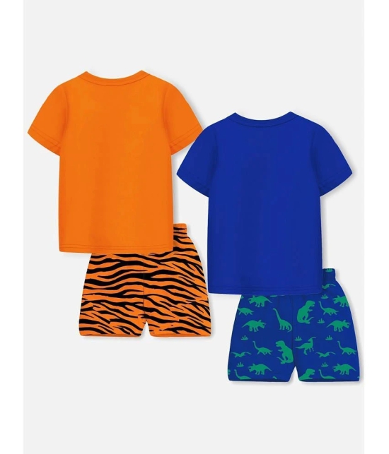 Trampoline Multicolor Cotton Blend Boys T-Shirt & Shorts ( Pack of 2 ) - None