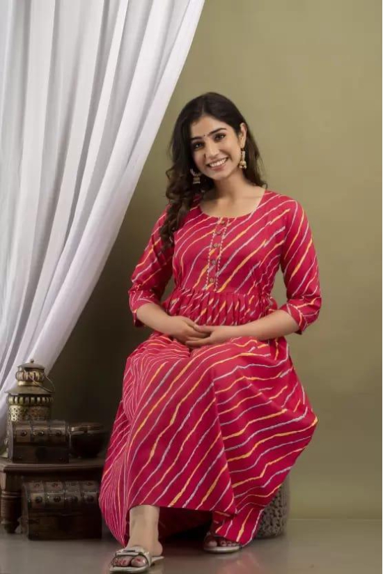 PALANI-HUB Women Maternity/Nursing Nighty  (Red)