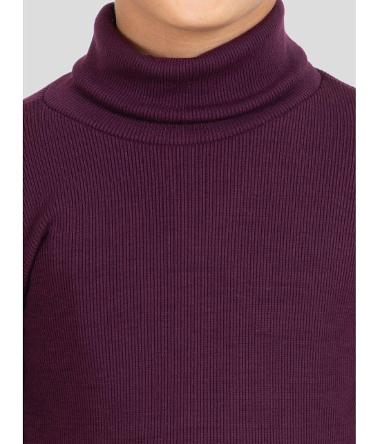 YHA - Purple Woollen Blend Boys Pullover Sweaters ( Pack of 1 ) - None