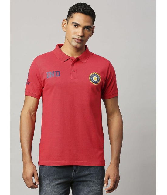 FanCode - Red Cotton Regular Fit Men's Sports Polo T-Shirt ( Pack of 1 ) - None