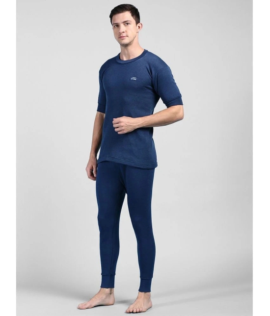 Lux Cottswool - Blue Cotton Blend Mens Thermal Sets ( Pack of 1 ) - None