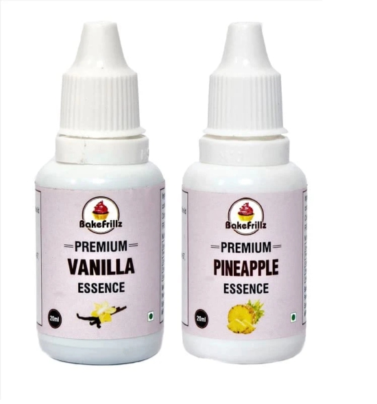 Bakefrillz Food Flavour Essence - Vanilla and Pineapple (20 mlx 2)