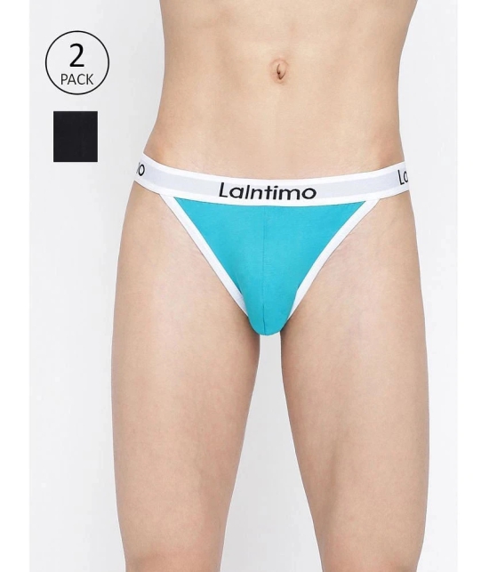 La Intimo Multicolor Cotton Mens Bikini ( Pack of 2 ) - None