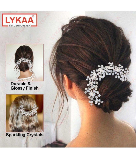 LYKAA White Womens Tiaras ( Pack of 1 ) - White