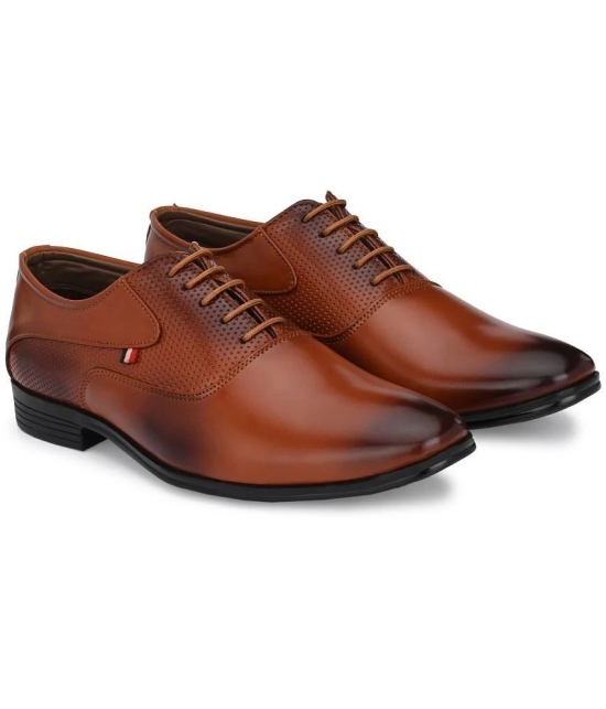 Leeport - Tan Mens Oxford Formal Shoes - None