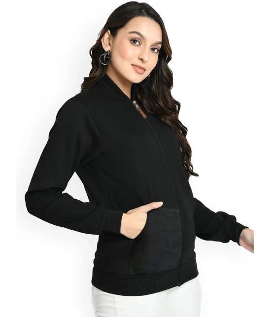 Leotude - Fleece Black Bomber Jackets - None