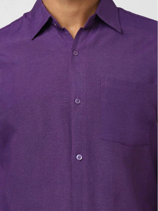 DESHBANDHU DBK - Purple Cotton Regular Fit Mens Casual Shirt (Pack of 1 ) - None