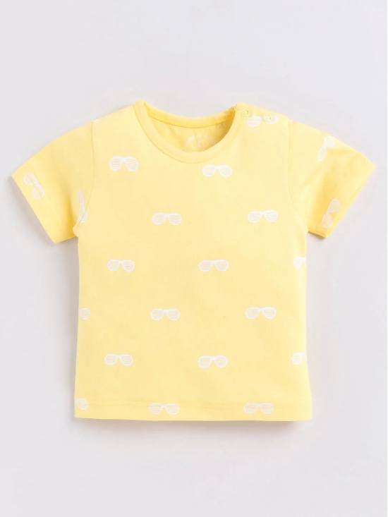 Yellow Sunglass Print Co-ord Set-9-12 m