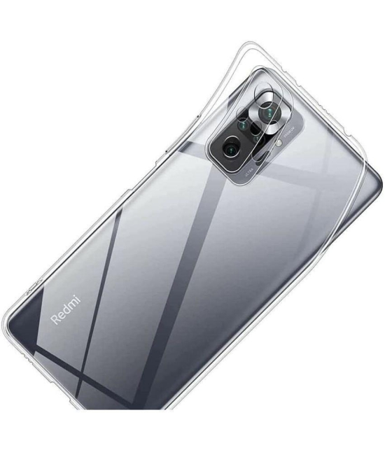 Case Vault Covers - Transparent Silicon Silicon Soft cases Compatible For Xiaomi Redmi Note 10 Pro Max ( Pack of 1 ) - Transparent