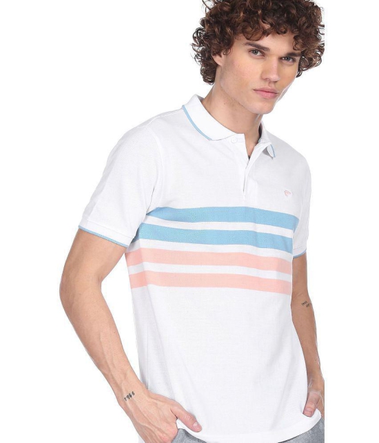 Ruggers - Cotton Blend Regular Fit White Men's Polo T Shirt ( Pack of 1 ) - None