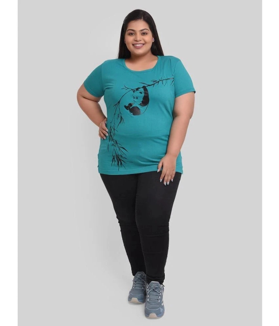 Neo Garments - Teal Cotton Regular Fit Womens T-Shirt ( Pack of 1 ) - None