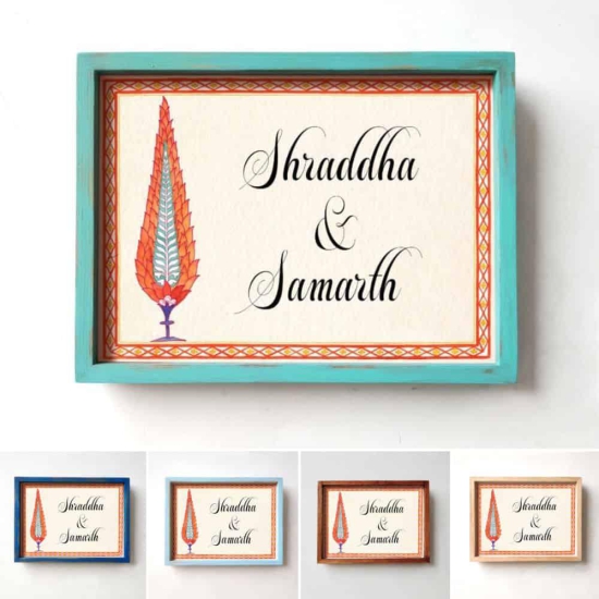 Pankh - Handcrafted Framed Nameplate