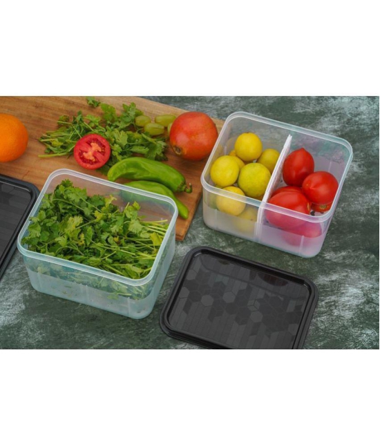 iview kitchenware - Fruit/Food/Vegetable Plastic Black Utility Container ( Set of 2 ) - Black