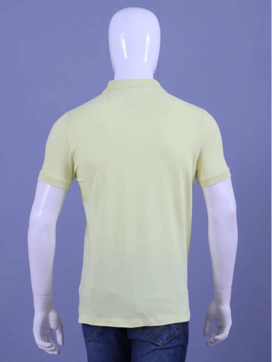 Men's Lt.Yellow Embroidery PoloT-Shirt