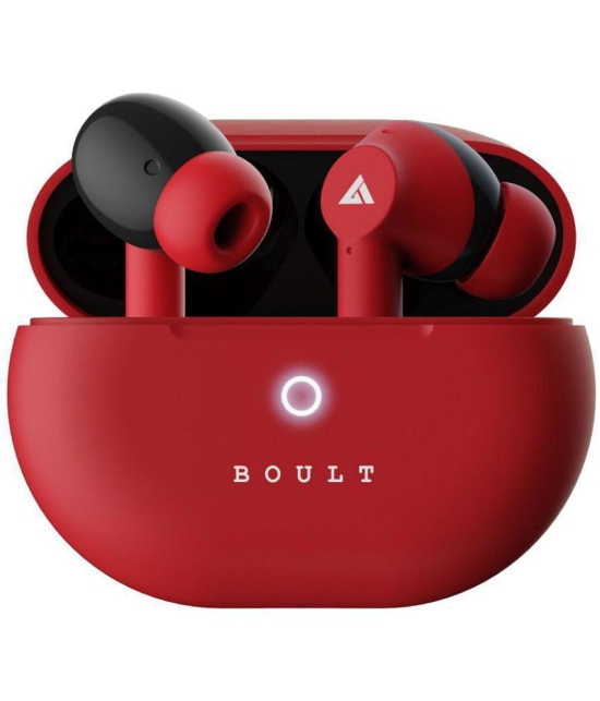 Boult Audio AirBass W40 Bluetooth True Wireless (TWS) In Ear 45 Hours Playback Powerfull bass IPX5(Splash & Sweat Proof) Red