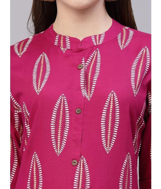 Stylum - Pink Rayon Womens Straight Kurti ( Pack of 1 ) - None