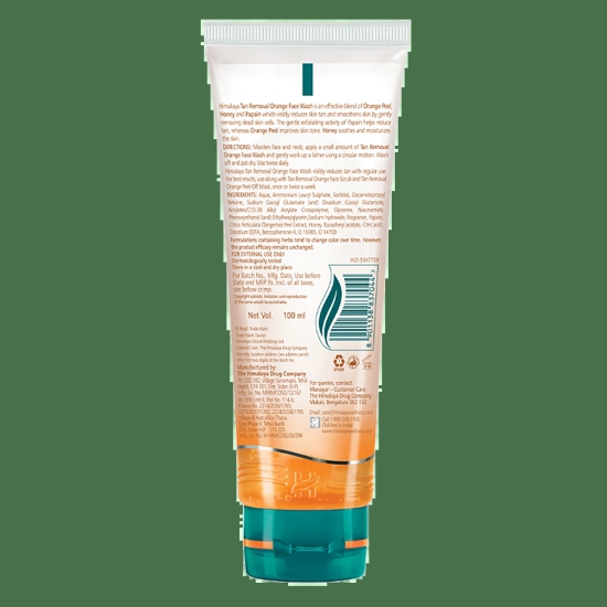 Himalaya Tan Removal Orange Face Wash, 100 Ml