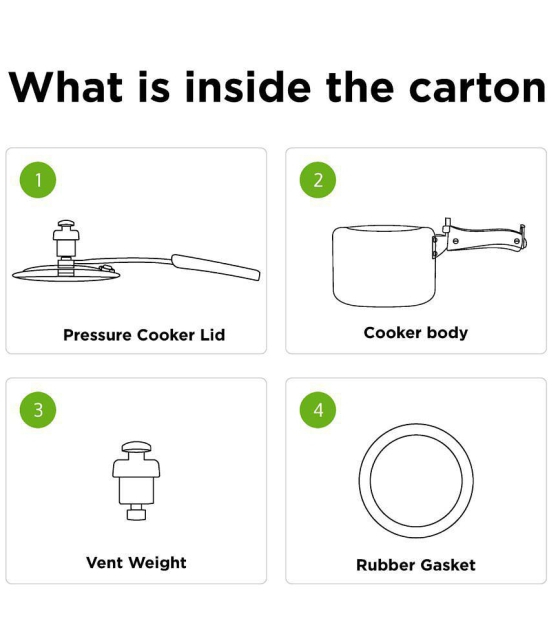 Srushti Gold 3 L Aluminium InnerLid Pressure Cooker Gas Stovetop Compatible