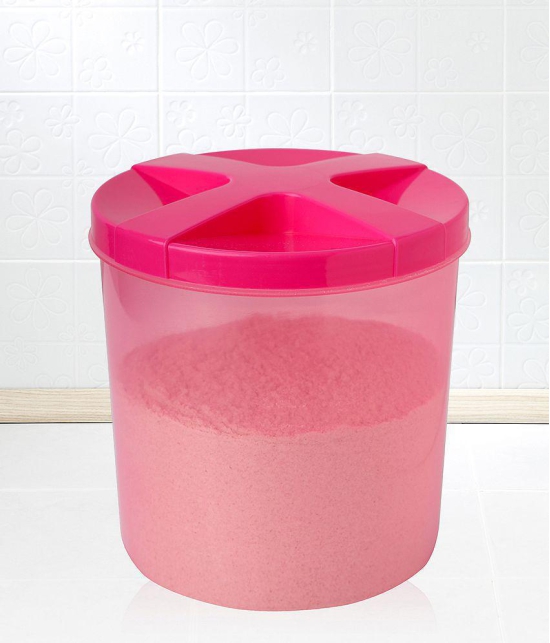 HOMETALES Multi-Purpose Container 4600ml,3200ml,2200ml,Pink Lid (3U) - Pink