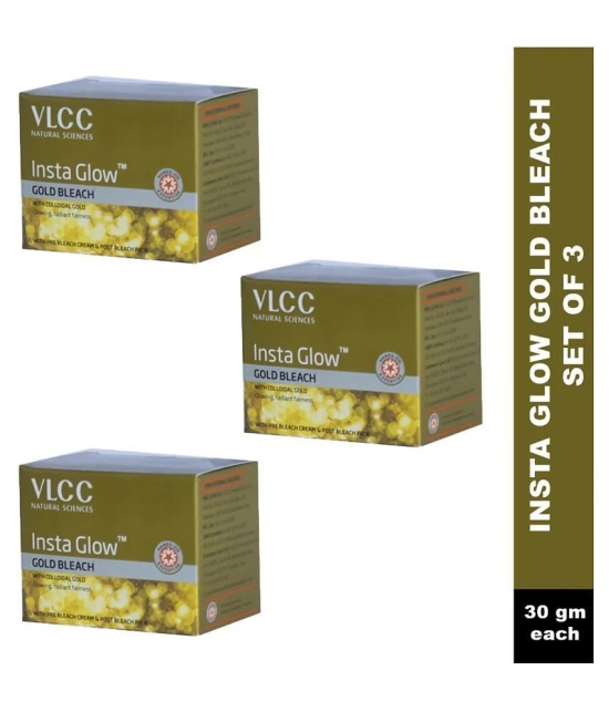 VLCC Insta Glow Gold Bleach, 30 g (Pack of 3)