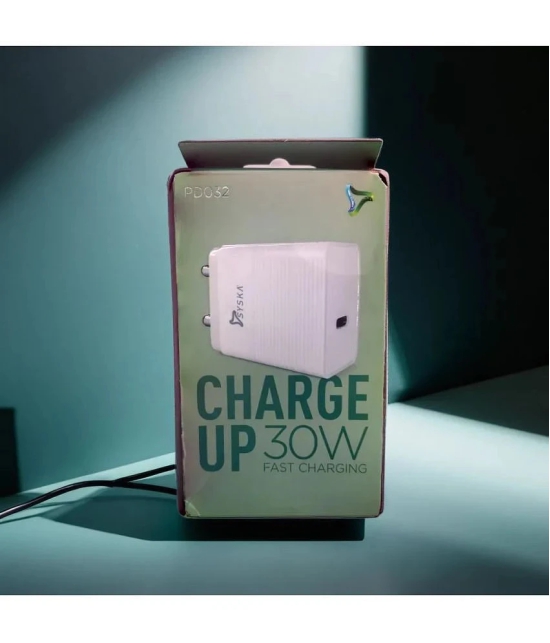 Syska Type C 3A Wall Charger - White