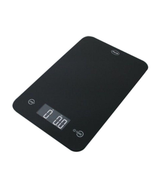 American Weigh Scales Black Glass and Plastic Slim Design Kitchen Scale