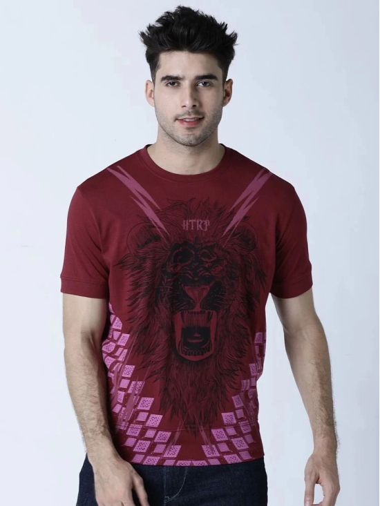 Huetrap - Maroon Cotton Regular Fit Mens T-Shirt ( Pack of 1 ) - None