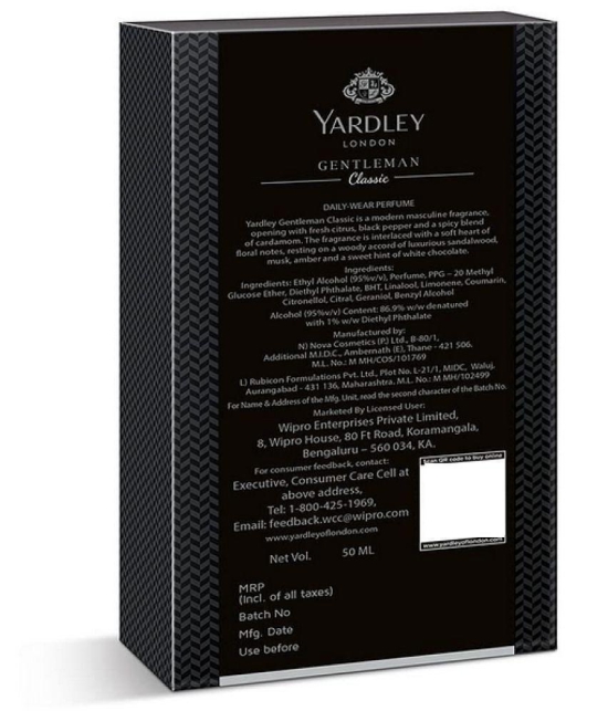 Yardley London - GENTLEMAN CLASSIC ,URBANE PERFUME Eau De Parfum (EDP) For Men 100ML ( Pack of 2 )