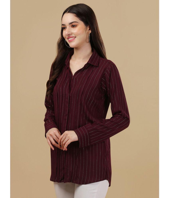 gufrina Maroon Viscose Womens Regular Top ( Pack of 1 ) - None