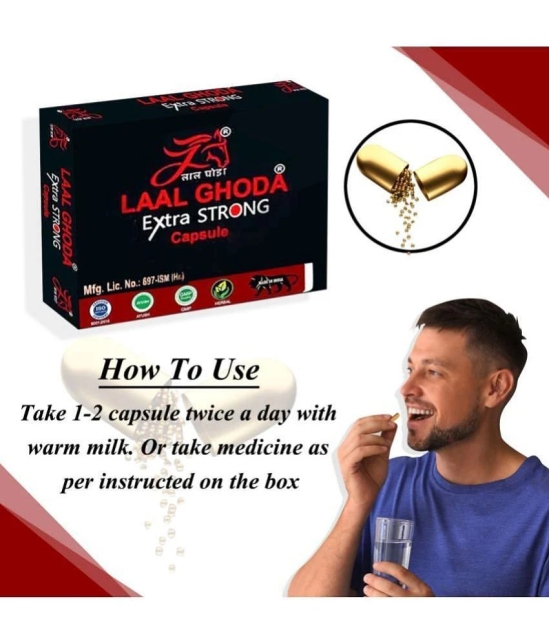 AYURVEDIC CAPSULE FOR MEN / LAAL GHODA  EXTRA STRONG  HERBAL CAPSULE WITH NO SIDE EFFECT.