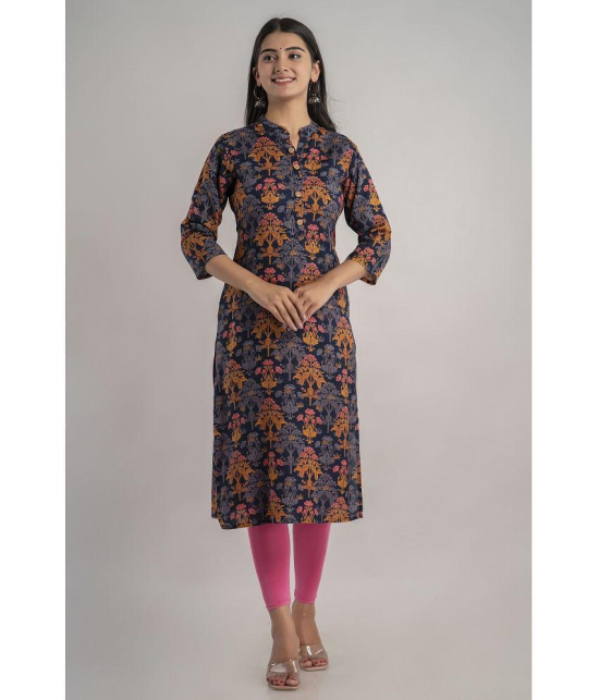 MAUKA - Multicolor Rayon Women's Straight Kurti ( Pack of 1 ) - None