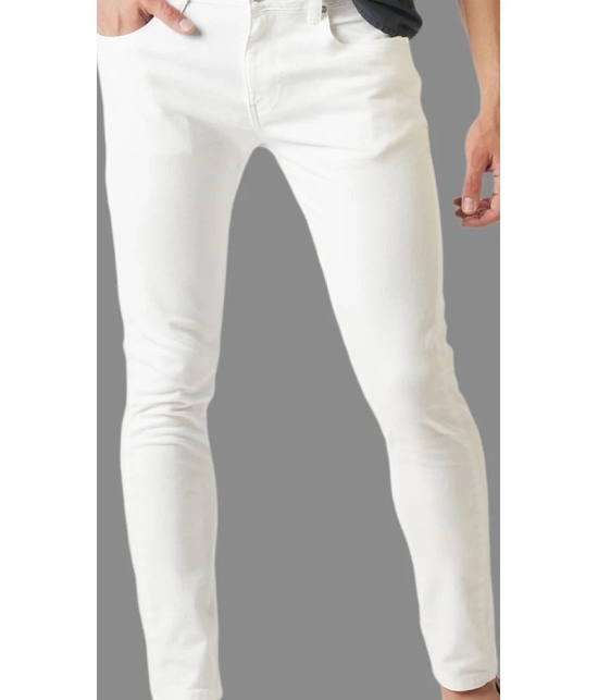 x20 - White Denim Skinny Fit Mens Jeans ( Pack of 1 ) - None