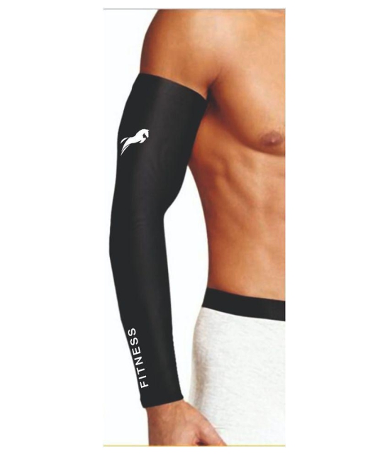 Arm Sleeves For Men & Women Uv Protection Arm Finger-less Hand Gloves - Free Size