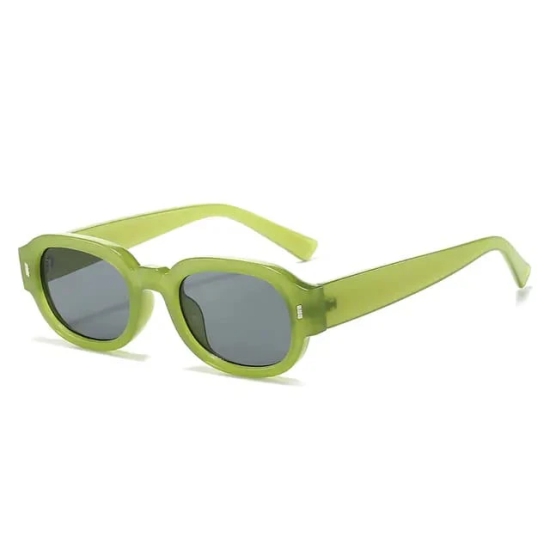 [ Bali ] Retro Oval Sunglasses-Green