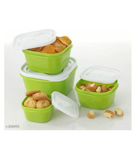 analog kichenware Dal, Pasta, Grocery Plastic Food Container Set of 4 5000 mL - Light Green