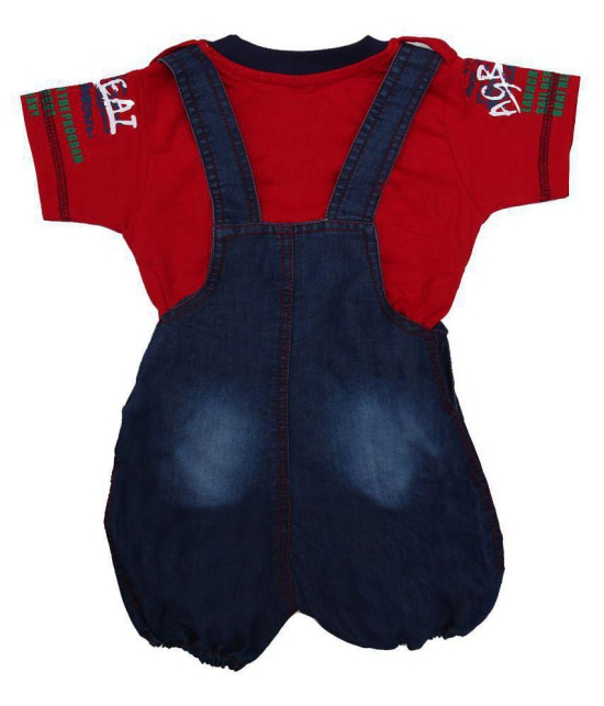 Zadmus Unisex Baby Dungaree Dress (Red, 12 - 18 Months) - None